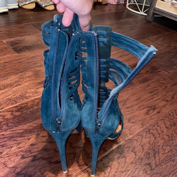 Shoe Republic LA tall green strappy sandals 8.5​​ - Picture 8 of 8